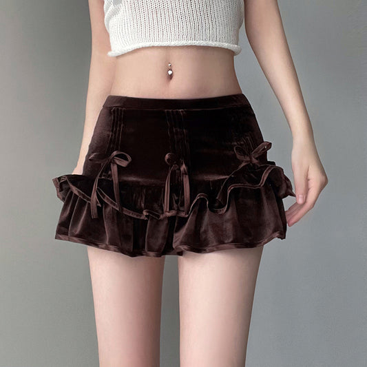 Sweet Chocolate Brown Cake Skirt - Femboy Fashion