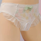 White Sweet Floral Lace Pouch Panty