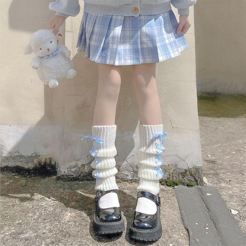 Sweet Lace Up Leg Warmers - Femboy Fashion