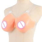 Teardrop Silicone Breast Forms With Clear Straps Side