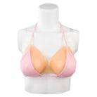 Teardrop silicone breast forms with straps front