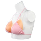 Teardrop silicone breast forms with straps side