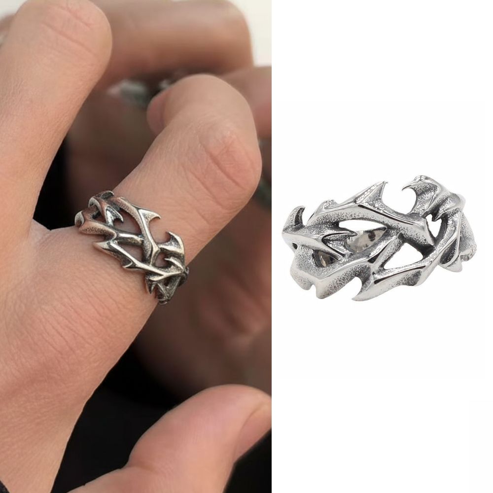 Thorny Vine Stainless Steel Ring