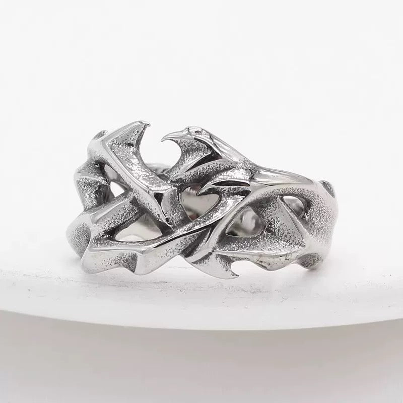 Thorny Vine Stainless Steel Ring