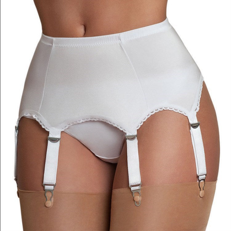 White 6 Strap Garter Belt - Femboy Fashion