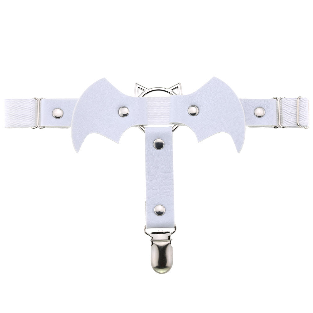 White Bat Garter Belt - Femboy Fashion