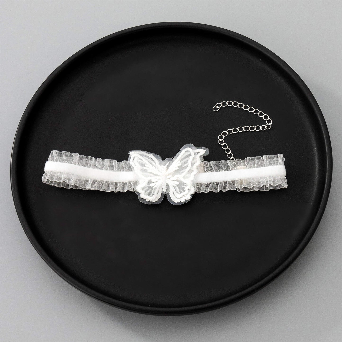 White Choker Butterfly Necklace - Femboy Fashion