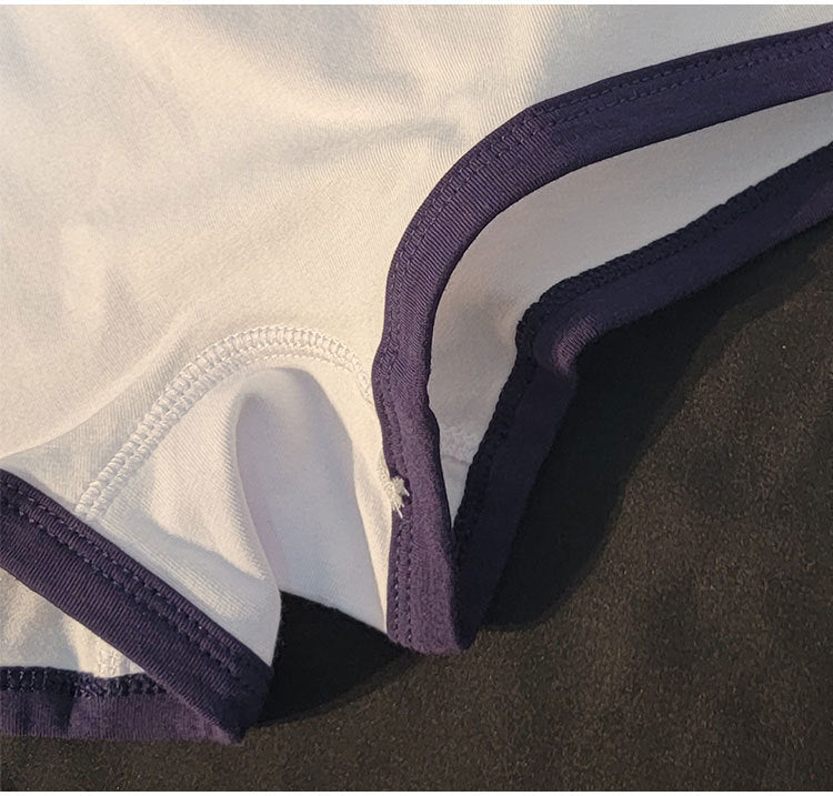 white cotton sport boyshort panty details