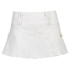 White Denim Mini Skirt - Femboy Fashion