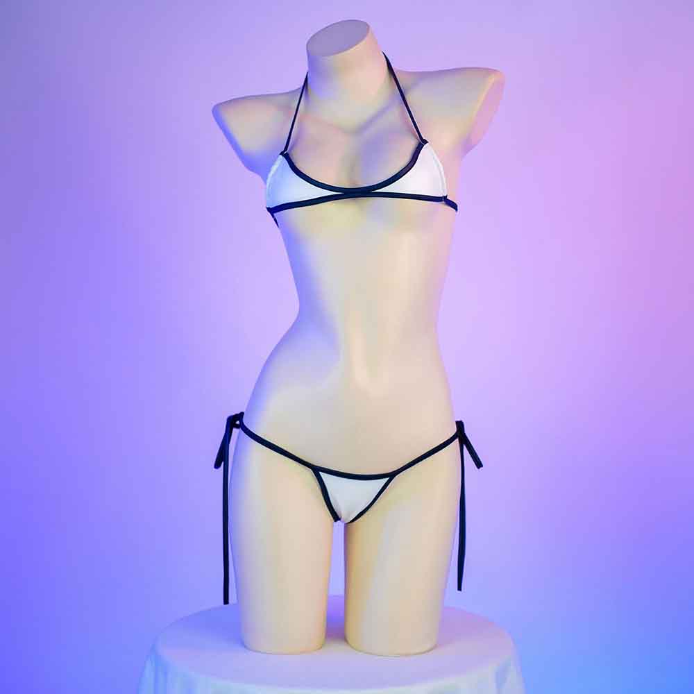 White Leather Bikini - Femboy Fashion