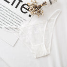 White Sexy Lace Adjustable Thong - Femboy Fashion