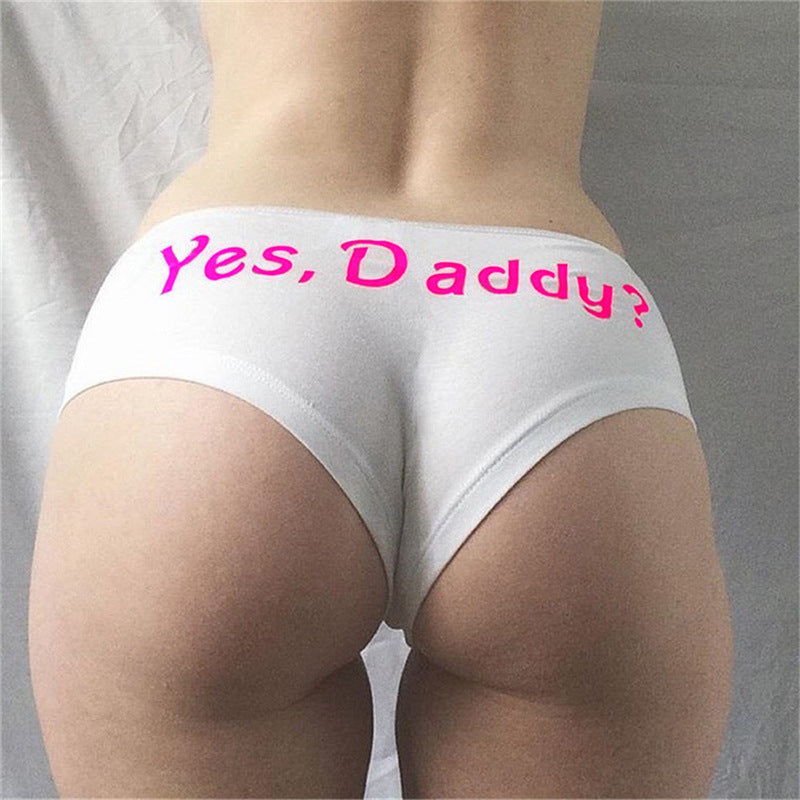 White Yes Daddy Panties - Femboy Fashion