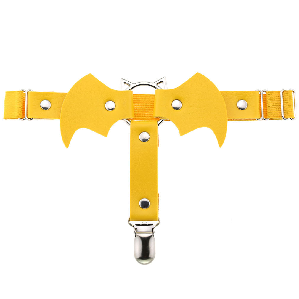Yellow Bat Garter Belt - Femboy Fashion