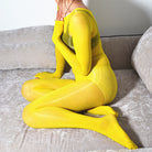 Glossy Open Crotch Body Stockings - Femboy Fashion