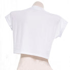 Femboy White Anime Kaomoji Crop Top Back - Femboy Fashion