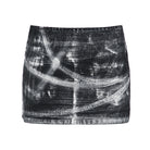 Black Distressed Denim Skirt - Femboy Fashion