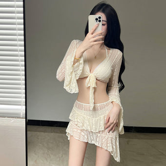 French 4 Piece Femboy Swimwear Set