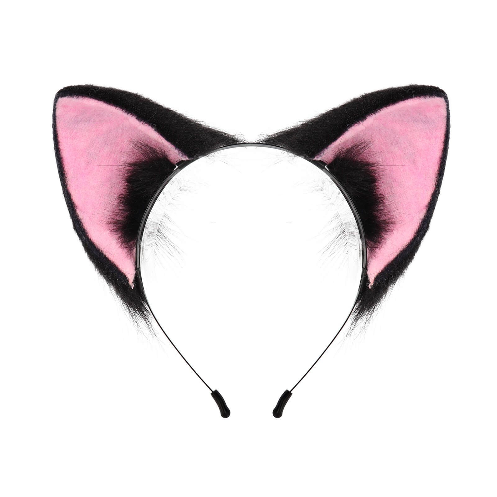 Black And Pink Cat Ears And Tail - Femboy Fashion