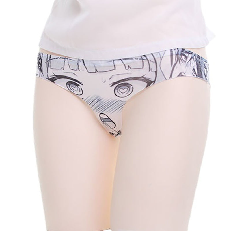 Black And White Anime Print Panty - Femboy Fashion