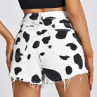 Femboy in Black And White Cow Print Short Back - Femboy Fashion