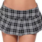 Femboy plaid pleated mico skirt black and white