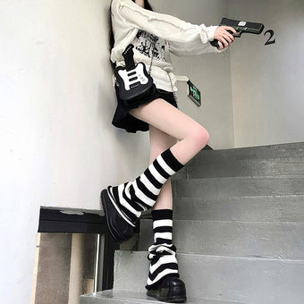 Femboy Striped Leg Warmers