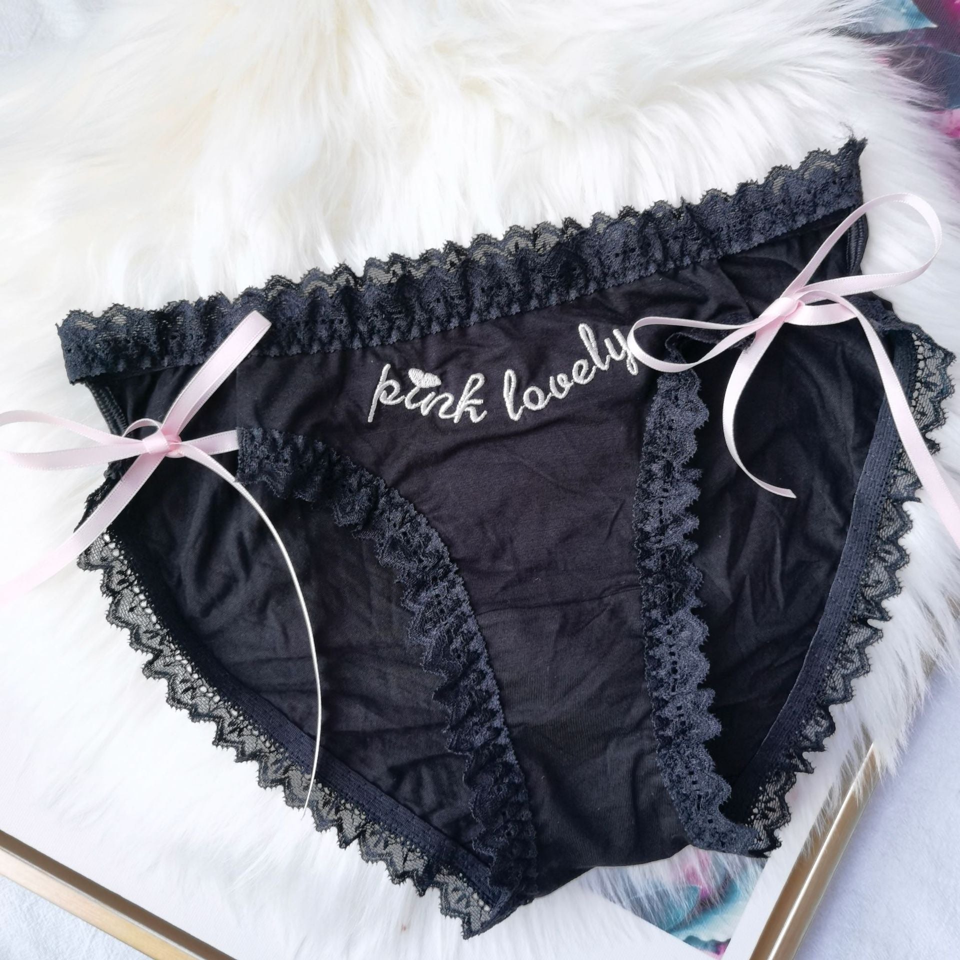 Black Anime Maid Panties - Femboy Fashion