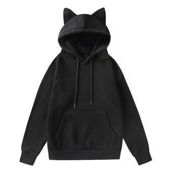Black Cat Ear Femboy Hoodie