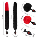 Black cat paw silicone butt plug size