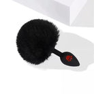 Black cat paw silicone butt plug with black kitty tail