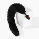 Black cat paw silicone butt plug with black kitty tail