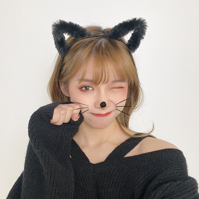 Black Cute Cat Ear Headband - Femboy Fashion