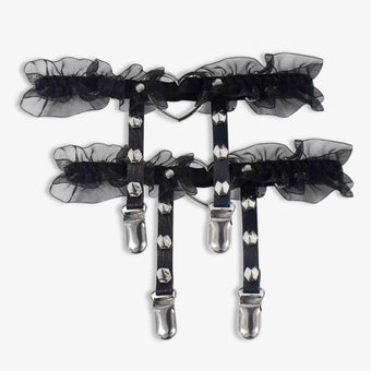 Studded Heart Femboy Garters