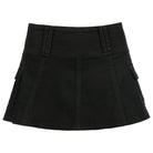 Black Denim Mini Skirt - Femboy Fashion