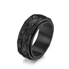 Black Eye Of God Stainless Steel Ring Band