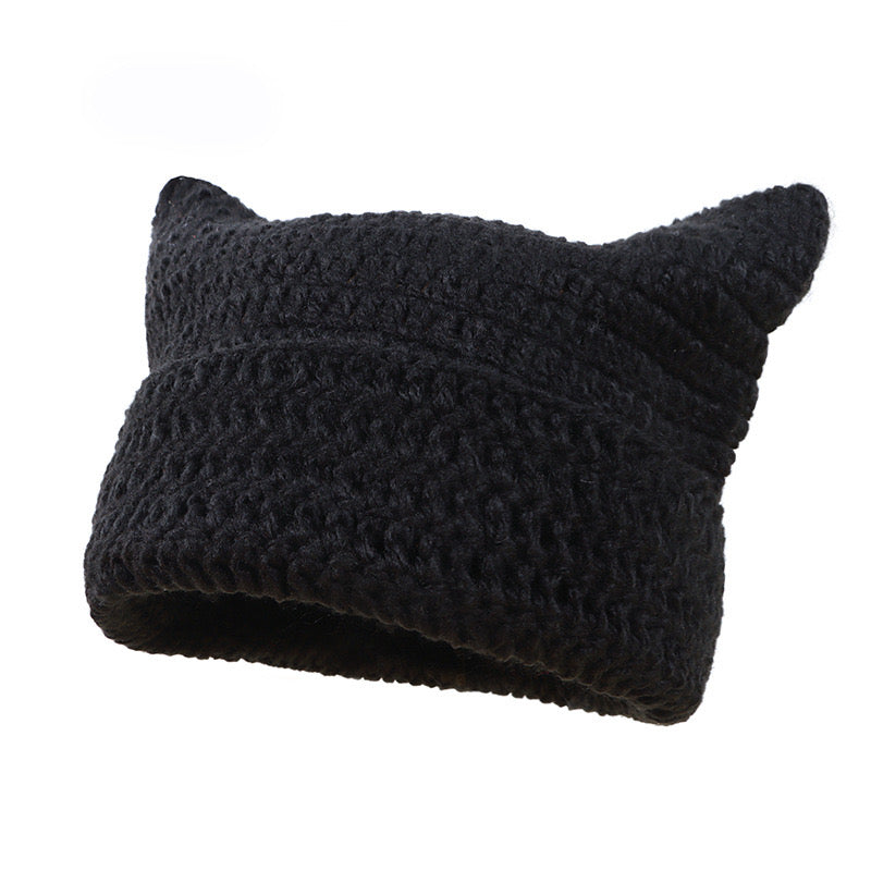 Black femboy cat hat