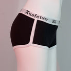 Black femboy retro boyshorts side