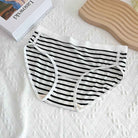 Black femboy striped panties