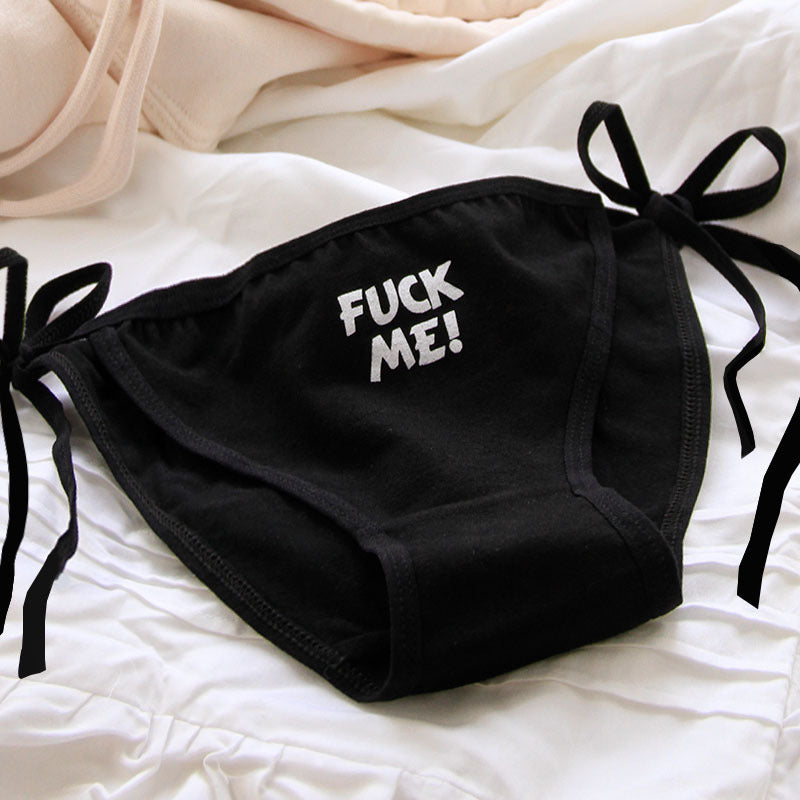 Black Fuck Me Panties - Femboy Fashion
