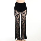 Black Gothic See Through Flare Pant - Femboy Fashion