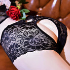 Lace Floral Crotchless Panty - Femboy Fashion