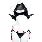 Black Latex Devil Bikini Lingerie - Femboy Fashion