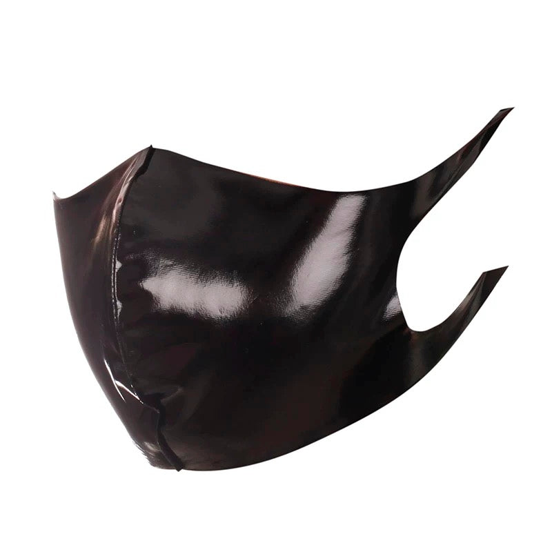 Black latex face mask for femboy - Femboy Fashion