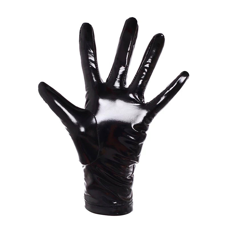 25cm Black Latex Gloves - Femboy Fashion