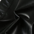 Black leather mini skirt material