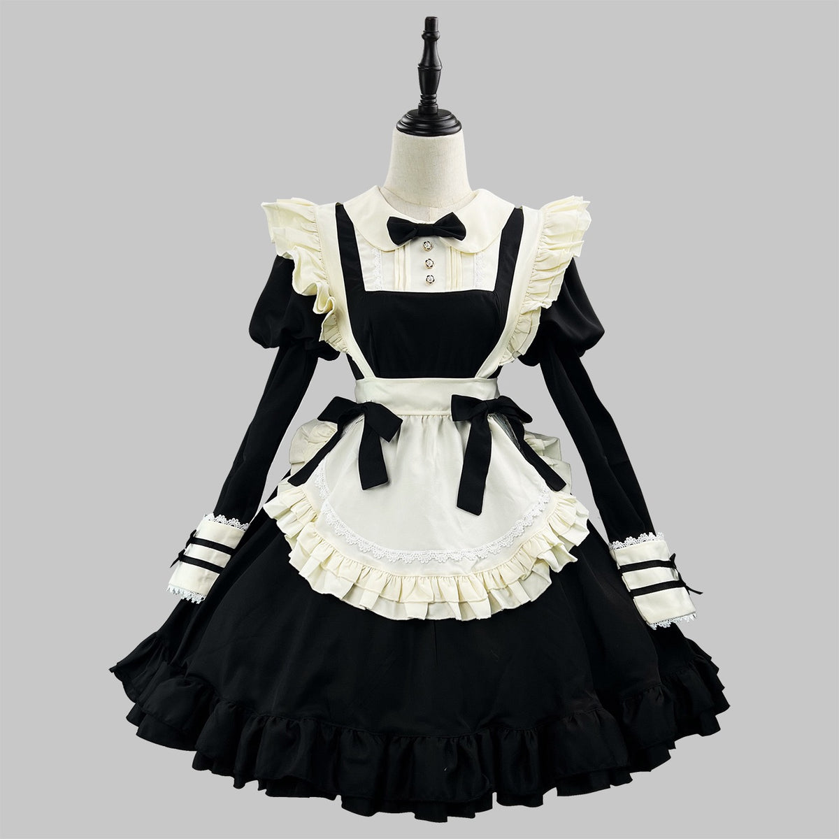 Long Sleeve Black Maid Dress - Femboy Fashion