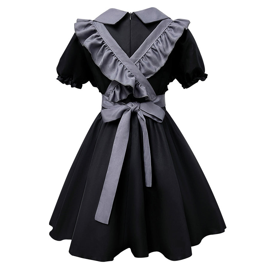 Black maid dress back