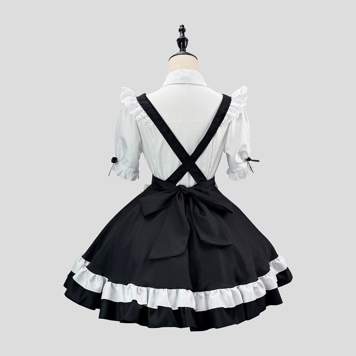 Black maid dress back