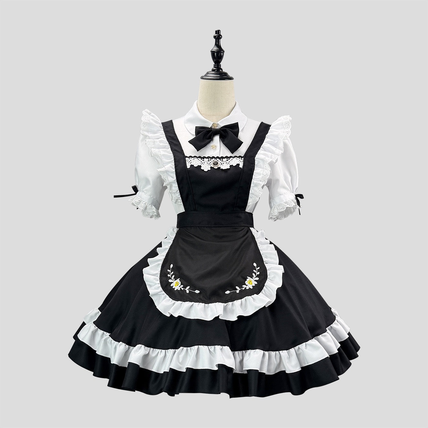Black maid dress set
