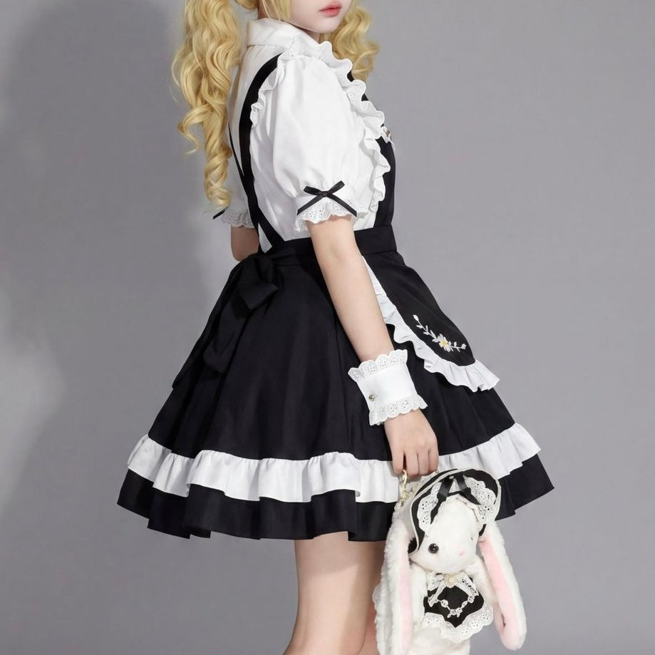Black maid dress side